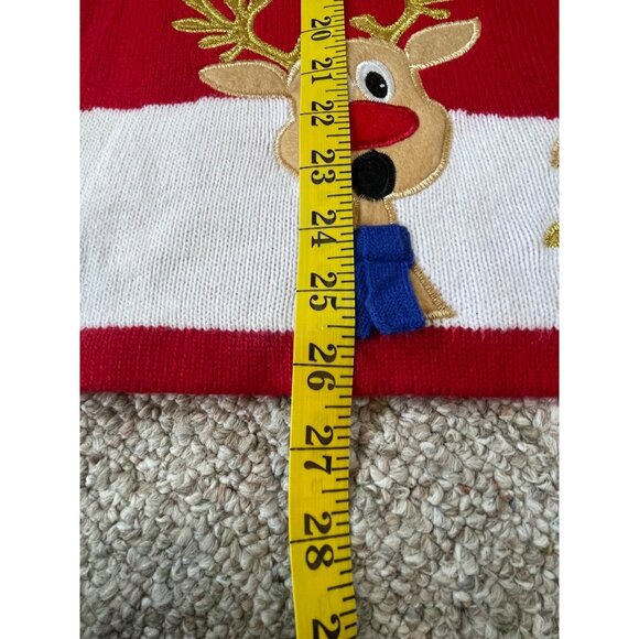 Holiday Time Women's Red Christmas Sweater Reindeer Singing Size XL - Picture 13 of 15